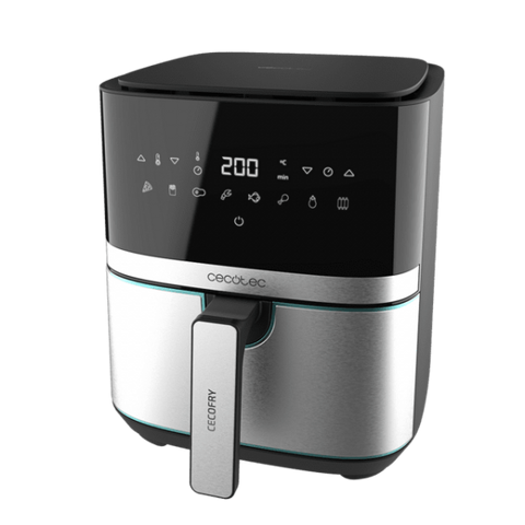 CECOTEC CECOFRY AIRFRYER FRIGGITRICE AD ARIA ACCIAIO INOX 5.5 LT 1.700 W DIGITALE PER COTTURA SENZA OLIO TECNOLOGIA PERFECTCOOK TERMOSTATO