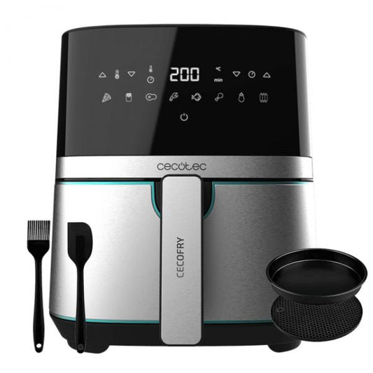 CECOTEC CECOFRY AIRFRYER FRIGGITRICE AD ARIA ACCIAIO INOX 5.5 LT 1.700 W DIGITALE PER COTTURA SENZA OLIO TECNOLOGIA PERFECTCOOK TERMOSTATO