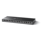 TP-LINK TL-SG116P V1 SWITCH NON GESTITO - 16 x 10/100/1000 (PoE+) - PoE+ (120 W) DESKTOP NERO
