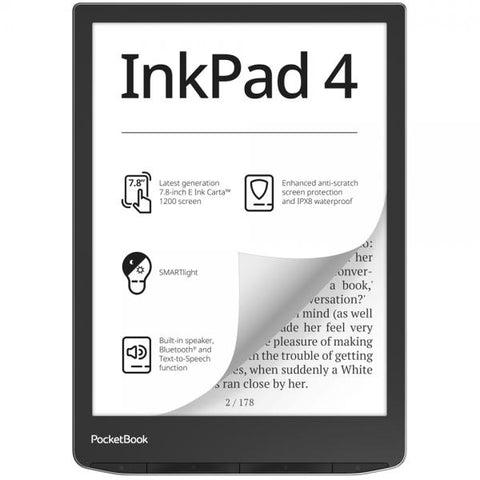 PocketBook InkPad 4 lettore e-book Touch screen 32 GB Wi-Fi Argento (Pocketbook InkPad 4 Stardust Silver)