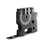 DYMO D1 RHINOPRO NASTRO IN VINILE PER STAMPANTI A TRASFERIMENTO TERMICO 12MM X 5.5MT COLORE NERO STAMPA BIANCO (1805435)