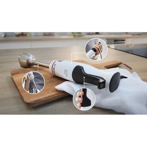 BOSCH MSM4W420 FRULLATORE A IMMERSIONE ERGOMASTER 800W CIOTOLA DA 0.6 LT LAME IN ACCIAIO CON ANTISPLASH BIANCO NERO