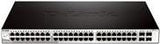 D-Link DGS 1210-52 - Switch - 48 x 10/100/1000 + 4 x Gigabit SFP - Desktop, an Rack montierbar - AC 100/230 V
