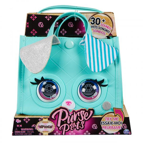 SPIN MASTER PURSE PETS BORSETTA IN VERSIONE TOTE PERFECT CAGNOLINO CELESTE