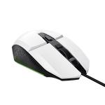 TRUST GXT109W FELOX MOUSE OTTICO GAMING USB ILLUMINAZIONE LED 6 PULSANTI PROGRAMMABILI 200-6400 DPI NERO-BIANCO