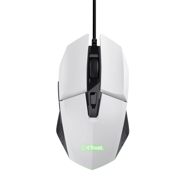 TRUST GXT109W FELOX MOUSE OTTICO GAMING USB ILLUMINAZIONE LED 6 PULSANTI PROGRAMMABILI 200-6400 DPI NERO-BIANCO