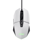 TRUST GXT109W FELOX MOUSE OTTICO GAMING USB ILLUMINAZIONE LED 6 PULSANTI PROGRAMMABILI 200-6400 DPI NERO-BIANCO