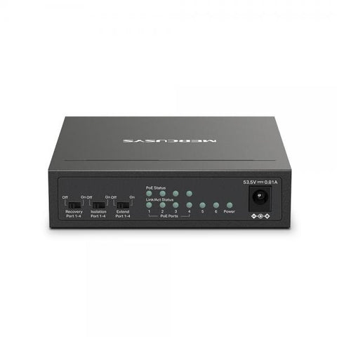 Mercusys Switch Desktop 6 Porte 10/100Mbps con 4 Porte PoE+