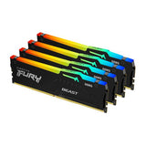 Kingston Technology FURY Beast RGB memoria 128 GB 4 x 32 GB DDR5 5200 MHz
