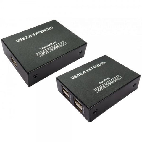 Cables Direct USB2-EXT4P moltiplicatore di rete Ricevitore e trasmettitore di rete (150m USB 2.0 Over Ethernet Extender - 4 Ports)