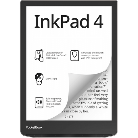 PocketBook InkPad 4 e-book reader 32 GB Wi-Fi Bluetooth - Stardust Silver