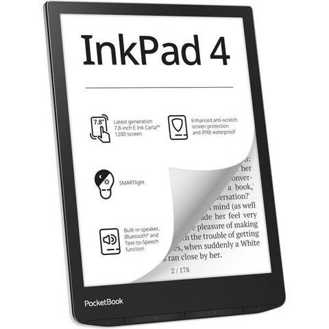 PocketBook InkPad 4 e-book reader 32 GB Wi-Fi Bluetooth - Stardust Silver