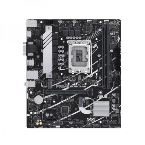 ASUS PRIME B760M-K SCHEDA MADRE INTEL B760 LGA 1700 mATX PCIE 4.0 DUE SLOT PCIE 4.0 M.2 DDR5 REALTEK 2.5GB ETHERNET VGA HDMI SATA 6 GBPS USB 3.2 FRONTALE GEN 1 AURA SYNC