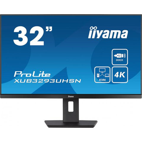 iiyama ProLite XUB3293UHSN-B5 Monitor PC 80 cm [31.5] 3840 x 2160 Pixel 4K Ultra HD LCD Nero (iiyama ProLite XUB3293UHSN-B5 - Monitor a LED - 32 [31.5 visualizzabile] - 3840 x 2160 4K @ 60 Hz - IPS -