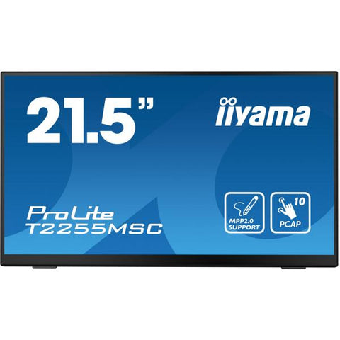 iiyama ProLite T2255MSC-B1 Monitor PC 54,6 cm [21.5] 1920 x 1080 Pixel Full HD LCD Touch screen Nero (iiyama ProLite T2255MSC-B1 - Monitor a LED - 21.5 - touchscreen - 1920 x 1080 Full HD [1080p] @ 6