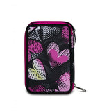 SEVEN KIDDIE CRUSH GIRL ASTUCCIO 3 ZIP IN POLIESTERE 12.5X20X7 CM TRIPLO SCOMPARTO CON MATERIALE DIDATTICO