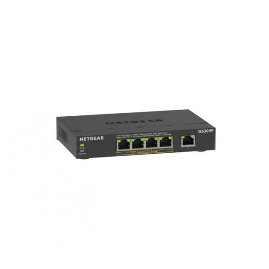 NETGEAR GS305Pv3 Non gestito Gigabit Ethernet [10/100/1000] Supporto Power over Ethernet [PoE] Nero (Netgear 5Port Switch 10/100/1000 GS305P)