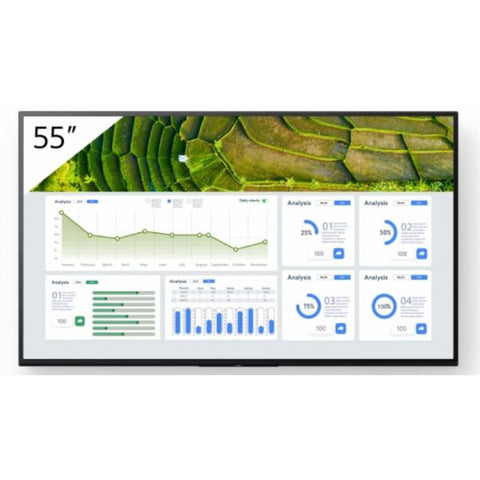 Sony FW-55BZ30L visualizzatore di messaggi Pannello piatto per segnaletica digitale 139,7 cm (55") LCD Wi-Fi 440 cd/m 4K Ultra HD Nero Android 24/7
