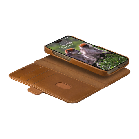 dbramante1928 Lynge custodia per cellulare Custodia a libro Marrone (Lynge iPhone 15 Pro Tan - Warranty: 24M)