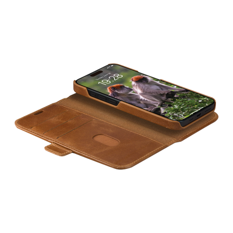 dbramante1928 Lynge custodia per cellulare Custodia a libro Marrone (Lynge iPhone 15 Plus Tan - Warranty: 24M)