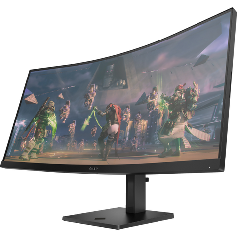 Monitor HP OMEN de HP 34c para PC, 86,4 cm (34"), 3440 x 1440 píxeles, Wide Quad HD, LED, negro