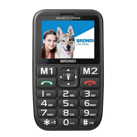 CELLULARE Brondi Easy Phone Amico Stiloso Nero