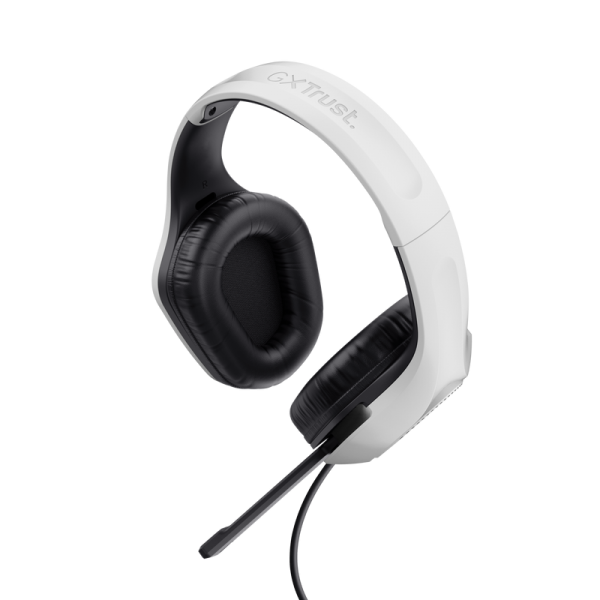 TRUST GXT 415PS ZIROX CUFFIE GAMING CON MICROFONO OVER-EAR PS5 DRIVER 50mm JACK 3.5mm ARCHETTO REGOLABILE MULTIPIATTAFORMA BIANCO