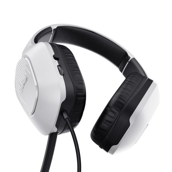 TRUST GXT 415PS ZIROX CUFFIE GAMING CON MICROFONO OVER-EAR PS5 DRIVER 50mm JACK 3.5mm ARCHETTO REGOLABILE MULTIPIATTAFORMA BIANCO