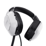 TRUST GXT 415PS ZIROX CUFFIE GAMING CON MICROFONO OVER-EAR PS5 DRIVER 50mm JACK 3.5mm ARCHETTO REGOLABILE MULTIPIATTAFORMA BIANCO