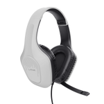 TRUST GXT 415PS ZIROX CUFFIE GAMING CON MICROFONO OVER-EAR PS5 DRIVER 50mm JACK 3.5mm ARCHETTO REGOLABILE MULTIPIATTAFORMA BIANCO