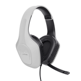 TRUST GXT 415PS ZIROX CUFFIE GAMING CON MICROFONO OVER-EAR PS5 DRIVER 50mm JACK 3.5mm ARCHETTO REGOLABILE MULTIPIATTAFORMA BIANCO