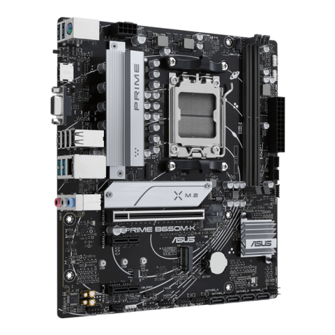 ASUS PRIME B650M-K AMD B650 Socket AM5 micro ATX (ASUS PRIME B650M-K - Motherboard - micro ATX - Socket AM5 - AMD B650 Chipset - USB 3.2 Gen 1, USB 3.2 Gen 2, USB-C 3.2 Gen 1 - 2.5 Gigabit LAN - onbo
