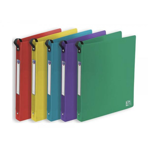 Oxford 400018338 raccoglitore ad anelli A4 Blu, Verde, Colore menta, Porpora, Rosso, Giallo, Turchese