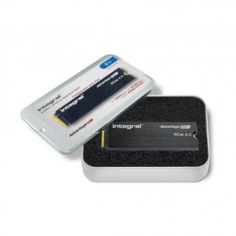 Integral INSSD2TM2280G4AP1XHS drives allo stato solido 2 TB M.2 PCI Express 4.0 NVMe (2TB - 2000GB SSD M.2 2280 NVME 1.4 PCIe Gen4 x4 R-7400MBs W-6700MBs IOPS R-850K W-1000K TLC TBW 1000 WITH HEATSIN