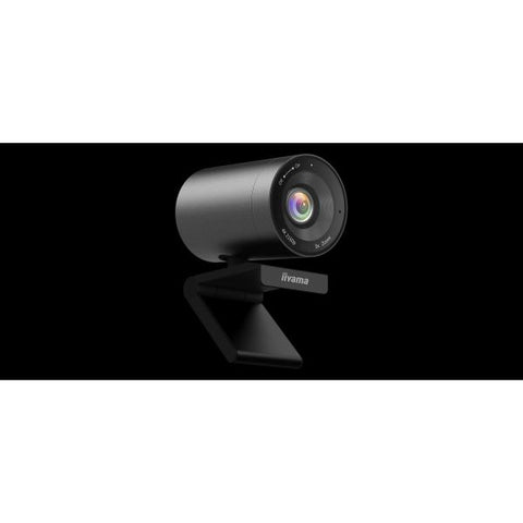 iiyama UC-CAM10PRO-1 webcam 8,46 MP 2160 x 1080 Pixel USB-C Nero (iiyama UC-CAM10PRO-1 - Webcam - inclinazione - colore - 8,46 MP - audio - USB-C)