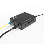 ACT AC4455 convertitore multimediale di rete 10000 Mbit/s Modalità multipla, Modalità singola Nero