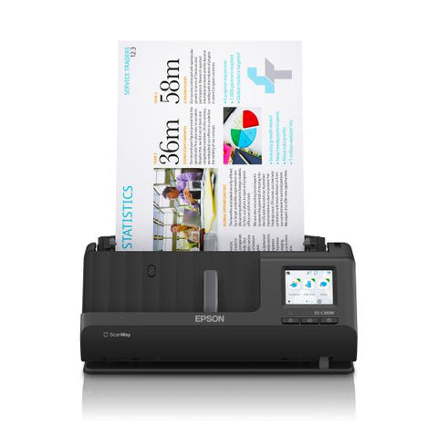 Epson ES-C380W Scanner con ADF + alimentatore di fogli 600 x 600 DPI A4 Nero (Epson ES-C380W - scanner med papirf?dn)