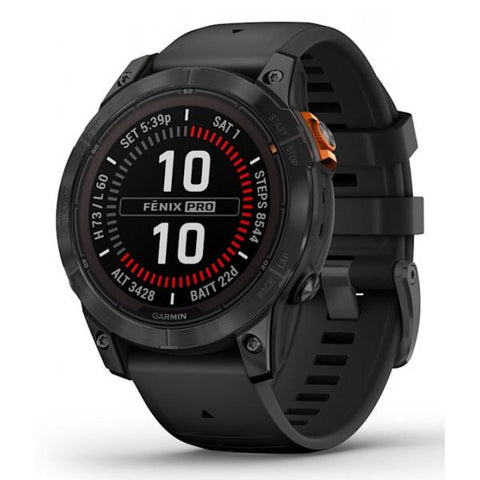 Garmin fenix 7X Pro 3,3 cm (1.3") MIP 47 mm Digitale 260 x 260 Pixel Touch screen Grigio Wi-Fi GPS (satellitare)