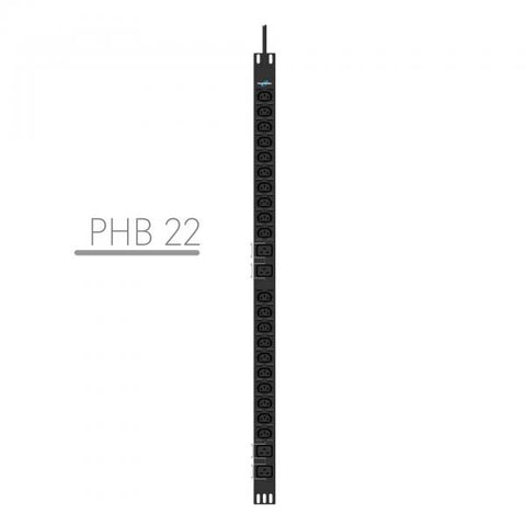 PowerWalker 10133019 unit di distribuzione dell'energia [PDU] 0U Nero (PowerWalker PHB22)