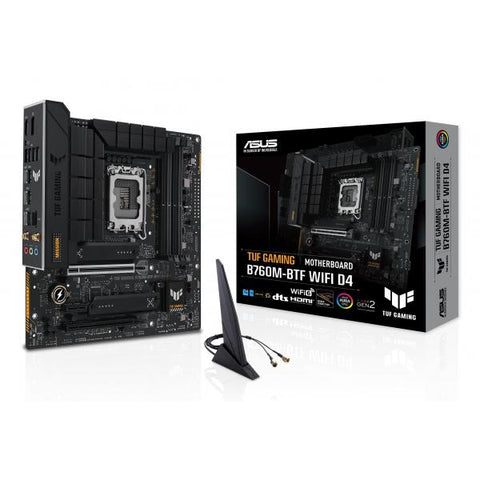 ASUS TUF GAMING B760M-BTF WIFI D4 Intel B760 LGA 1700 micro ATX (ASUS Mainboard TUF GAMING B760M-BTF WIFI D4 - Micro ATX - So)