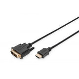 DIGITUS CAVO ADATTATORE DA HDMI 19 POLI MASCHIO A DVI-D 18+1 POLI 3 MT NERO