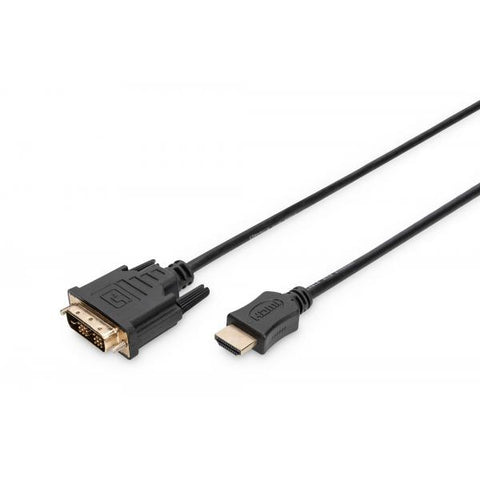 DIGITUS CAVO ADATTATORE DA HDMI 19 POLI MASCHIO A DVI-D 18+1 POLI 3 MT NERO