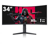 Monitor Koorui 34E6UC para PC de 86,4 cm [34] 3440 x 1440 píxeles Wide Quad HD LED Nero (Monitor para juegos Koorui 34E6UC de 34" con pantalla curva WQHD 3840 x 1440 y 165 Hz) 
