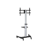 Manhattan 462327 Supporto TV a parete 2,18 m [86] Nero, Argento (TV/MONITOR TROLLEY STAND- - 37-86IN VESA TO 600X400MM 50KG)