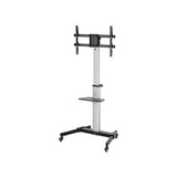 Manhattan 462327 Supporto TV a parete 2,18 m [86] Nero, Argento (TV/MONITOR TROLLEY STAND- - 37-86IN VESA TO 600X400MM 50KG)