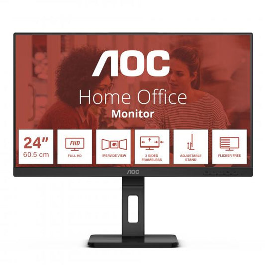 MONITOR AOC LED 23.8" WIDE 24E3QAF IPS 1920X1080 4MS 300CD/MQ 1.000:1 2X2W MM REG. IN H PIVOT VGA HDMI DP
