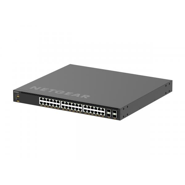 NETGEAR M4350-36X4V Gestito L3 10G Ethernet [100/1000/10000] Supporto Power over Ethernet [PoE] 1U Nero (NETGEAR AV Line M4350-36X4V - Switch - L3 - gestito - 36 x 100/1000/2.5G/5G/10GBase-T [PoE++]