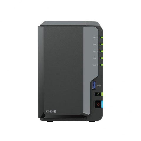 SYNOLOGY DS224+ NAS TOWER 2 BAY 2.5"/3.5" SSD/HDD INTEL CELERON J4125 2 GB DDR4 (UP TO 6GB) 2 x RJ-45 1GBE
