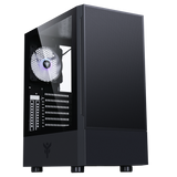 CASE ITEK M.TOWER "SIISBE 3.0" GAMING USB3, 3*12cm fan ARGB, Trasp Wind, - ITGCASIB30