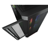 COUGAR 385ZD10R AIRFACE RGB CASE GAMING ATX MIDI TOWER 2+1 VENTOLE INSTALLATE ILLUMINAZIONE LED RGB PANNELLO IN VETRO TEMPERATO BLACK